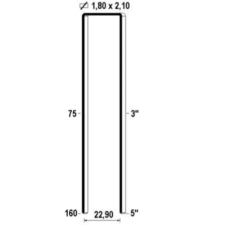 PUNTI METALLICI TYP BS ZINC. mm.160 CE