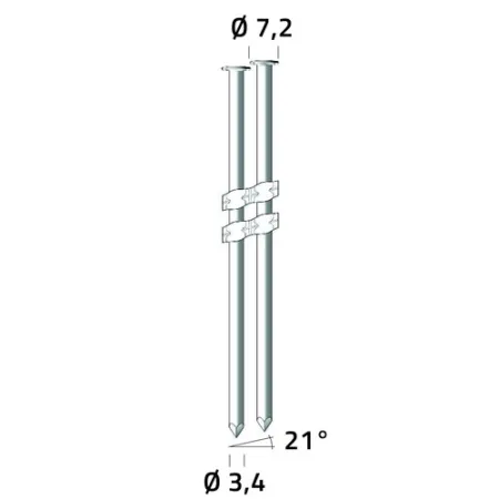 CHIODI STECCA PVC 21° 3,4 X 100