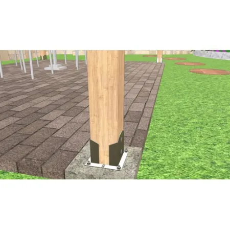 PORTAPILASTRO A PAVIMENTO T071/200