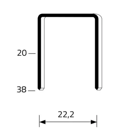 PUNTI METALLICI TYPE WS2 38/32 zn FERMAC