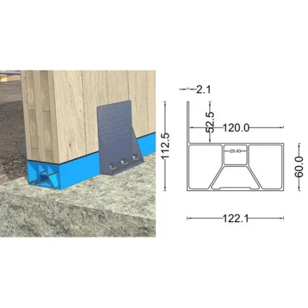 BI PROFILO SOTTOPARETE PSP60/120 x 3000