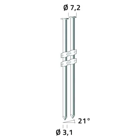 CHIODI STECCA PVC 21° 3,1 X  90 CE